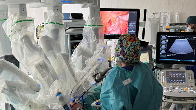 En el Hospital Ruber Internacional, se ha extirpado un tumor renal mediante la utilización del robot Da Vinci y ecografía intraoperatoria