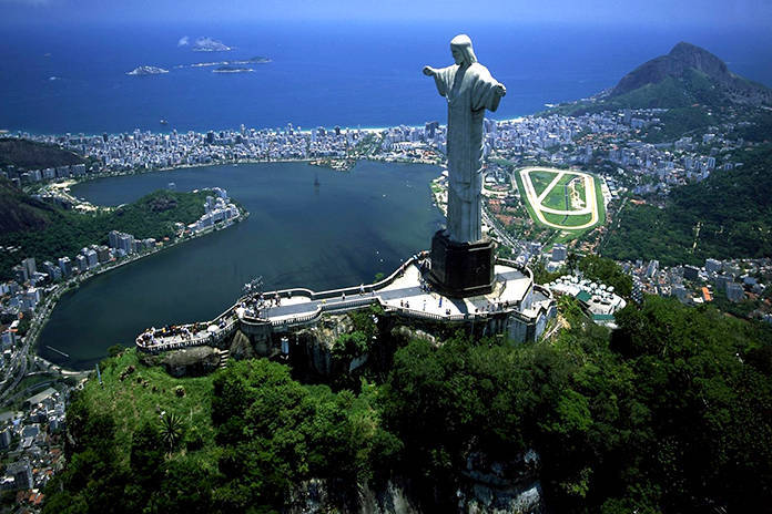 Ciudad de Río de Janeiro desde la estatua del Cristo Redentor.