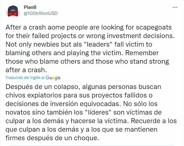 Plan B respuesta sobre su método al fundador de Ethereum