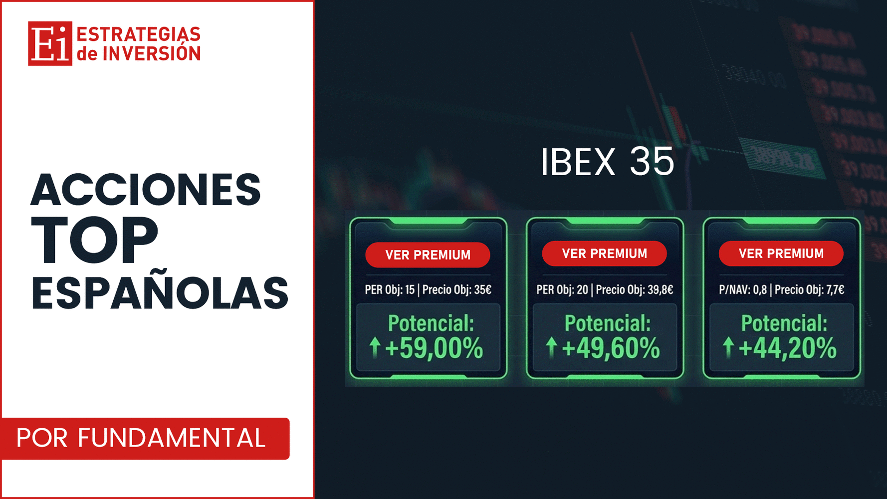 Selección de mejores acciones españolas para invertir