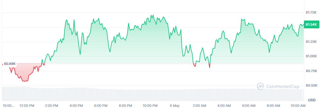 Bitcoin se hace fuerte sobre los 81.000